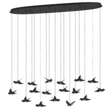 Paratebueno Steel 17 Birds LED Linear Pendant